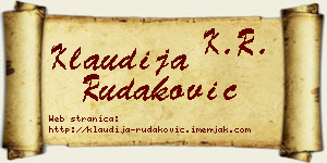 Klaudija Rudaković vizit kartica